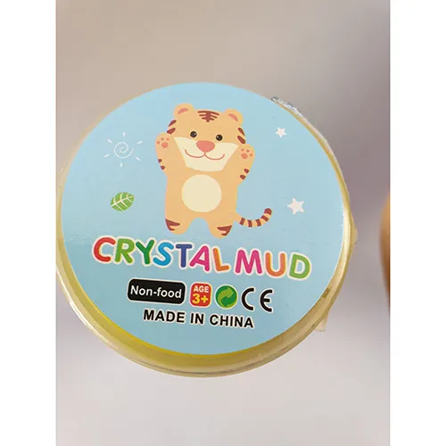 Mâzgă de jucărie în culorile galben, verde și albastru.