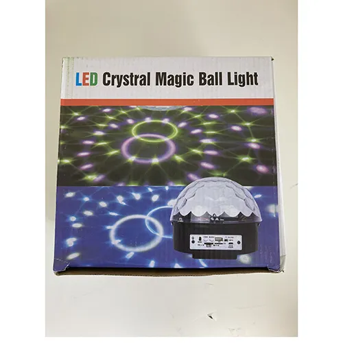 Lampă disco cu cablu negru, Bluetooth și difuzor.