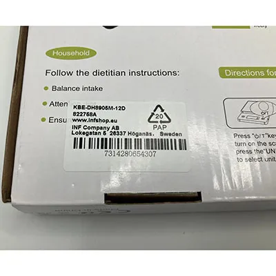 Cantar de bucatarie cu greutate redusa.