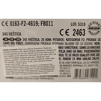 Orion pirotehnika - Focuri de artificii