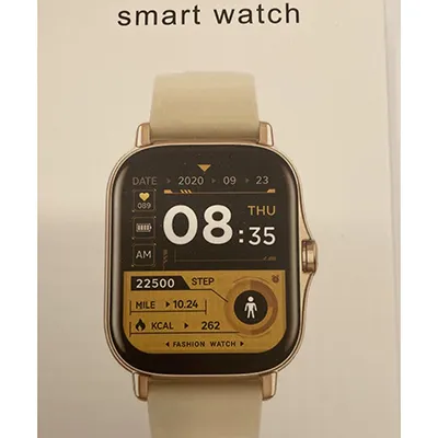 Smartwatch cu cablu de încărcare. Produs vândut online, în special prin intermediul AliExpress.