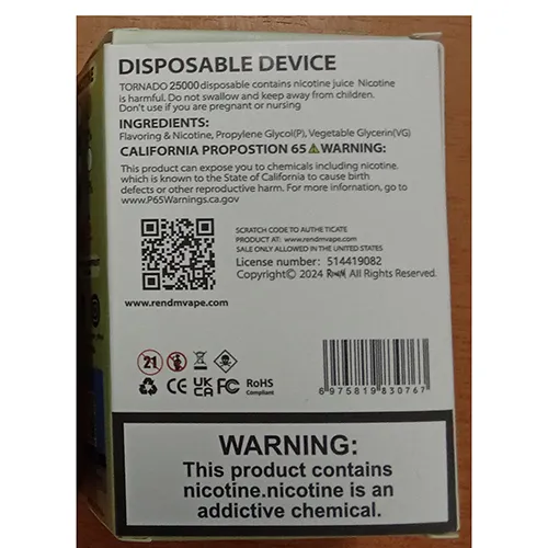 RENdM - Țigară electronică de unică folosință