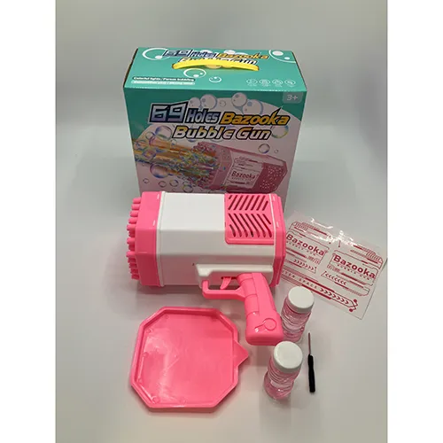 Pistol de jucărie Jazzy roz și alb cu lumină / ventilator electronic alimentat cu baterii.