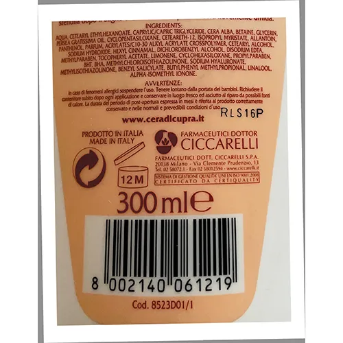 CERA DI CUPRA - Loțiune de corp