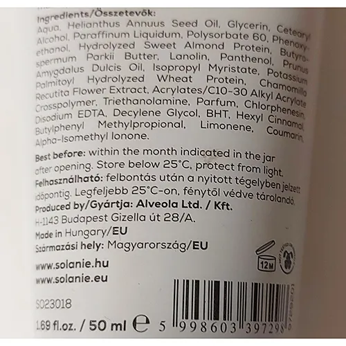 Solanie - Cremă de mâini