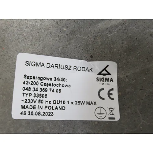 Sigma - Lampă fixă