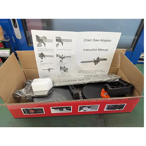 Kit adaptor pentru conversia polizorului unghiular în vederea utilizării ca ferăstrău cu lanț (polizor unghiular neinclus în articolul furnizat)