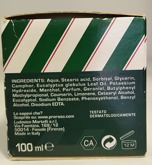 PRORASO-FIRENZE - Cremă de bărbierit