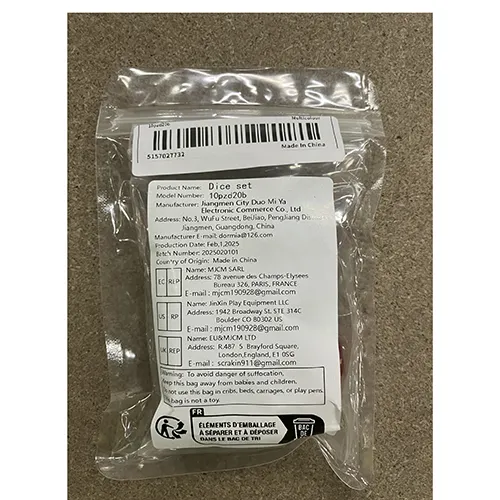 Set de zaruri format din zaruri colorate pe 12 fețe. Produs vândut online, în special prin intermediul Temu (identificator unic de produs: 601099608795038).