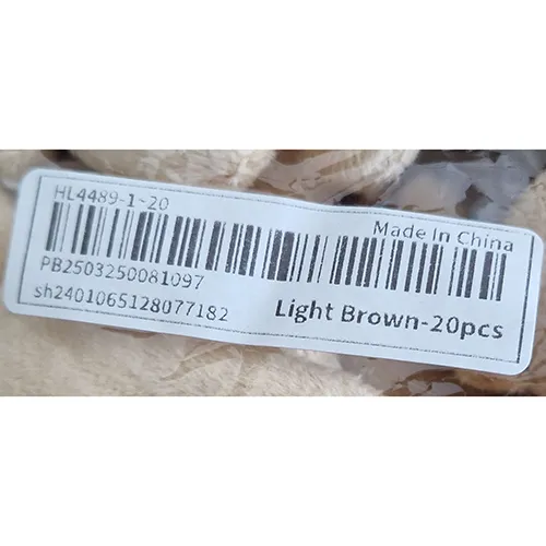 O jucărie moale ursuleț de pluș. Ambalajul conține 20 de jucării. Produs vândut online, în special prin Shein.