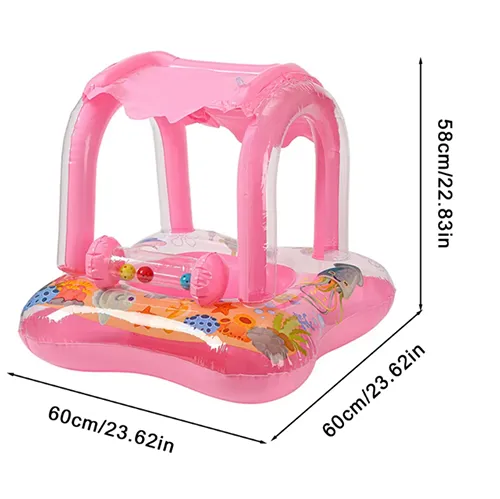 Scaun de înot gonflabil cu deschidere pentru picioare. Produs vândut online, în special prin intermediul AliExpress.