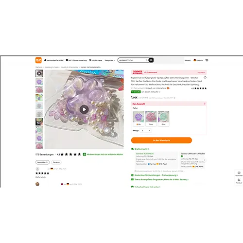 Strângeți jucăria cu margele. Produs vândut online, în special prin TEMU (Identificator unic: 601099857731714).