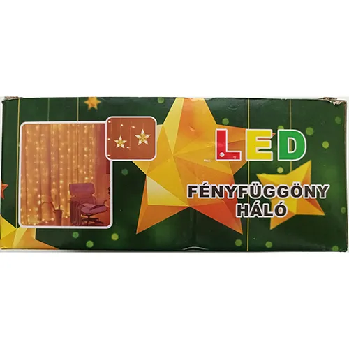 Lanț de iluminat de Crăciun cu 80 de surse de lumină cu LED-uri neînlocuibile, echipate cu o unitate electronică pentru opt efecte de iluminare diferite.