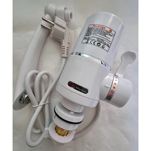 Încălzitor de apă instantaneu, tensiune nominală 220 V; frecvența nominală 50 Hz; consumul nominal de putere 3000 W; clasa de siguranță: IPX4, tipul curentului: continuu, tip de conexiune la sursa de alimentare - tip Y: instalare fixă.