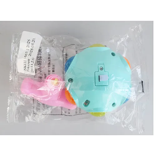 Jucărie colorată din plastic, cu baterie, rotativă, cu emisie de sunet și lumină.