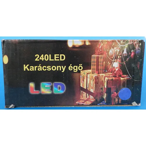 Lanț de iluminat cu 240, LED-uri neînlocuibile și o unitate intermitentă.