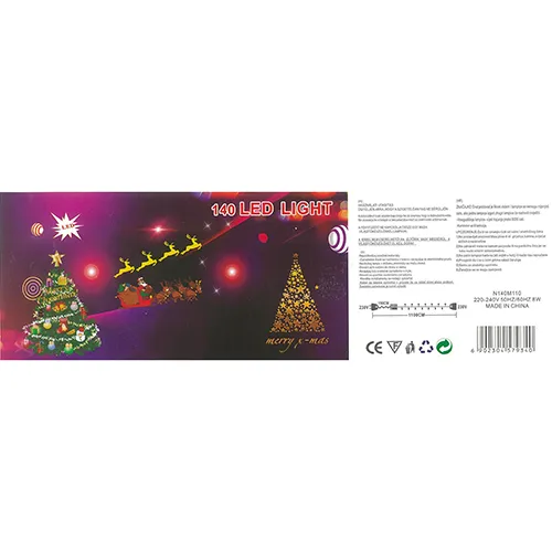 Lanț de iluminat decorativ în formă de șir, cu o unitate intermitentă cu 8 funcții și o priză care poate fi extinsă cu membri suplimentari.