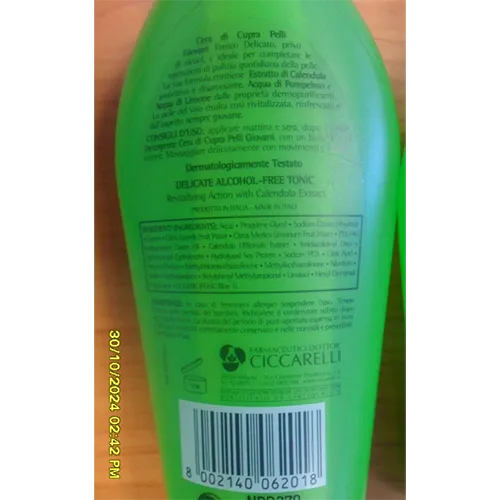 CERA DI CUPRA - Tonic pentru față