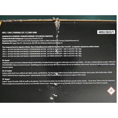 Supply Chain B.V. - Focuri de artificii