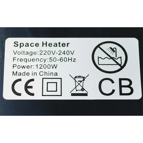 Încălzitor ventilator portabil cu priză de perete atașată. Produs vândut online, în special prin intermediul Amazon.