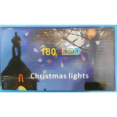 Lanț de iluminat decorativ în formă de șir, cu o unitate intermitentă cu 8 funcții. Date tehnice: 220-240 V, 50Hz 60Hz, 11 W, clasa 0.