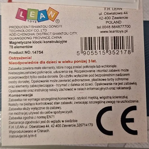 LEAN Toys - Set de jucării magnetice