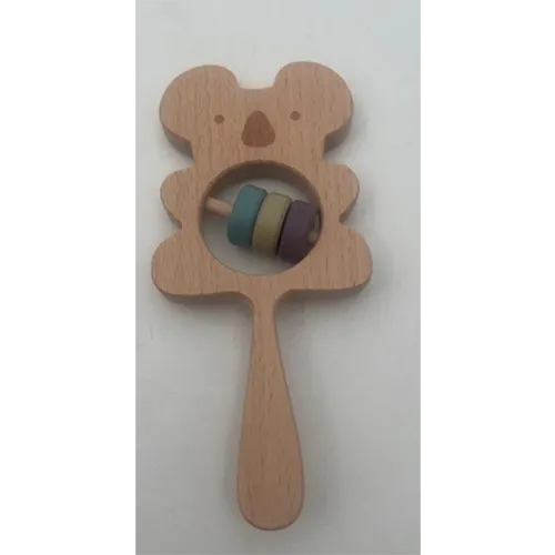 Zornăitoare din lemn, în formă de koala.