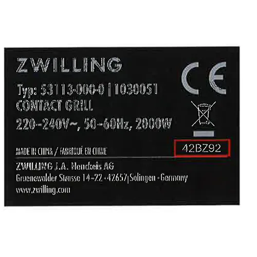 ZWILLING - Grătar de contact