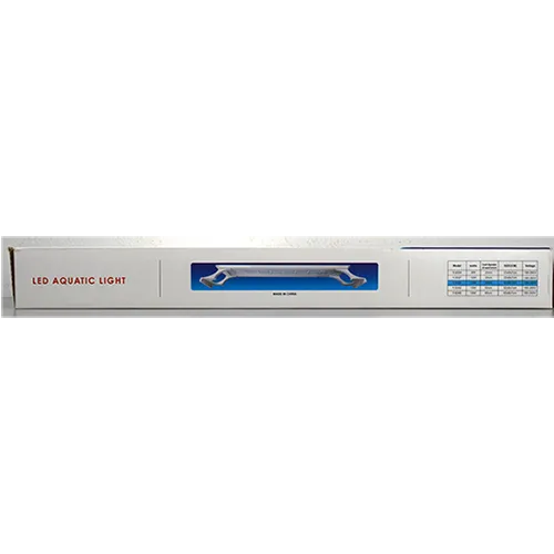 Lampă de acvariu cu LED-uri din plastic albastru și alb, cu suporturi de montare și un cablu de alimentare, 12W, 180-260V.