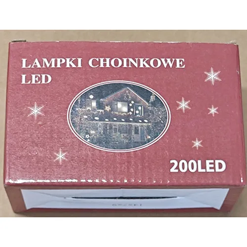 Lanț de iluminat, destinat interconectării, care conține 200 de lămpi cu LED-uri neînlocuibile. Produsul include un dispozitiv pentru schimbarea modurilor de iluminare.