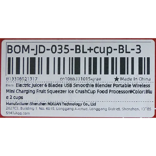 Storcător portabil format dintr-un cilindru din plastic, unitatea de tăiere și un cablu USB.