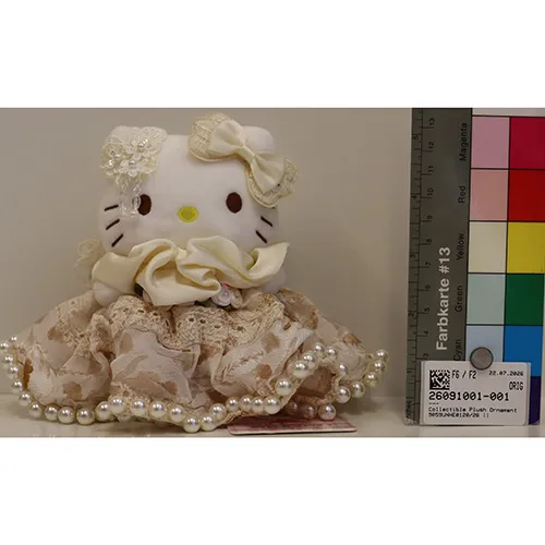 Hello Kitty - Cheie inel cu jucărie moale
