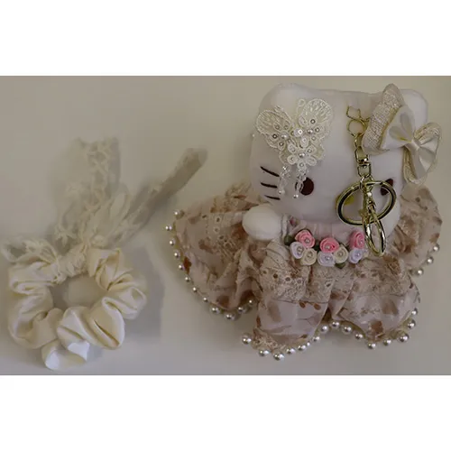 Hello Kitty - Cheie inel cu jucărie moale
