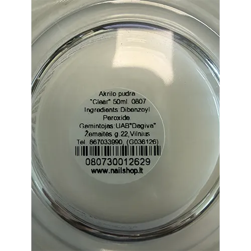 CLEAR - Pulbere acrilică